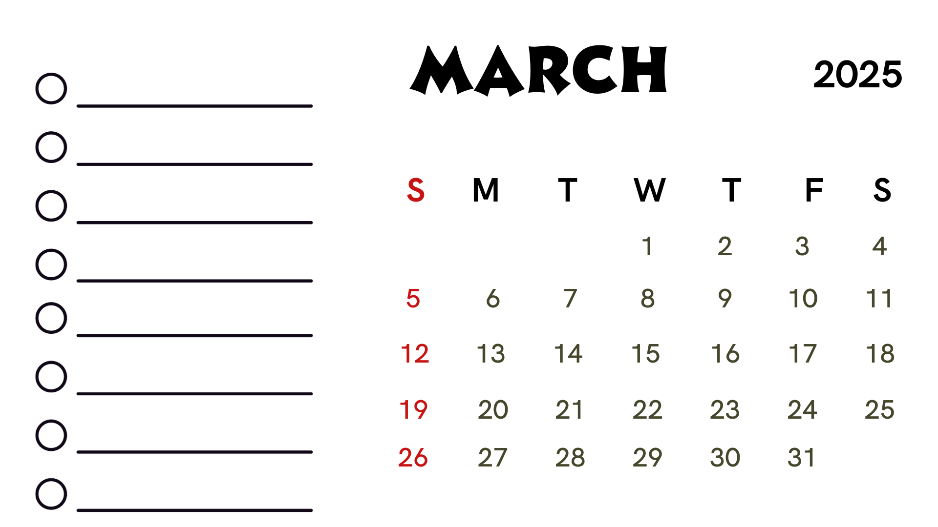 2025 Minimalist Calendar lphenson